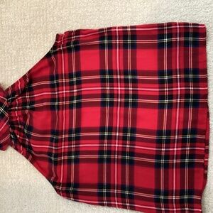 J.Crew Red Tartan Plaid Halter Top  Size 2